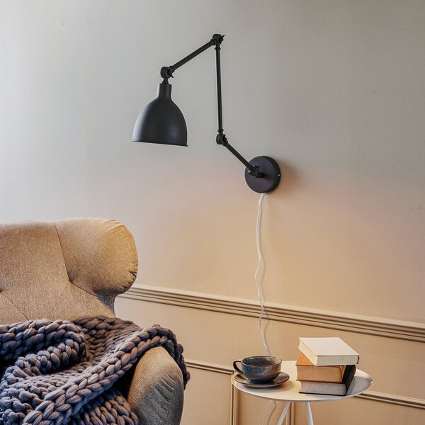 Lampa Ścienna By Rydéns, Bazar, szary, salon, metal, skandynawski
