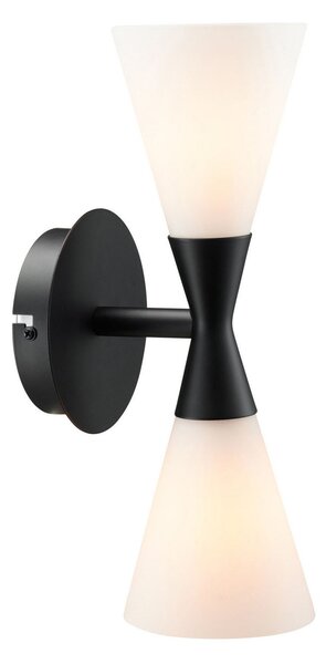 Lampa Ścienna Herstal, Harlekin Duo, czarny, salon, metal, nowoczesny