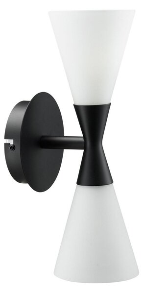 Lampa Ścienna Herstal, Harlekin Duo, czarny, salon, metal, nowoczesny