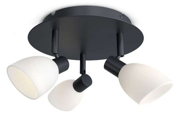 Cut 3 Lampa Sufitowa Round Black/Opal - Herstal