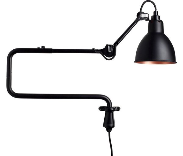 303 Lampa Ścienna Czarno/Czarna/Miedź - Lampe Gras