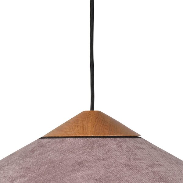 Lampa Wisząca Forestier, Cymbal S, ściemnialny, fioletowy, salon, tkanina | tekstylia, design