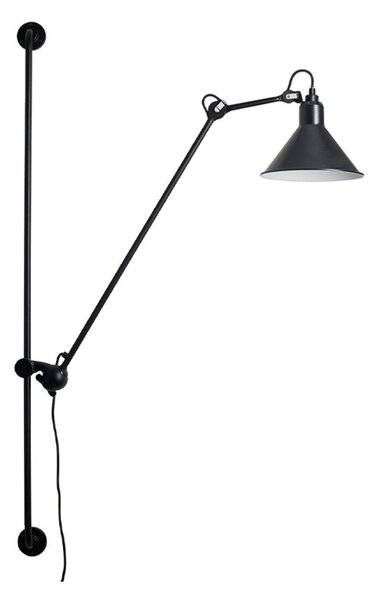 Lampa Ścienna Lampe Gras, czarny, salon, metal, industrialny