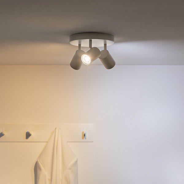 Lampa Sufitowa WiZ, Imageo, ściemnialny, biały, przedpokój, aluminium, nowoczesny