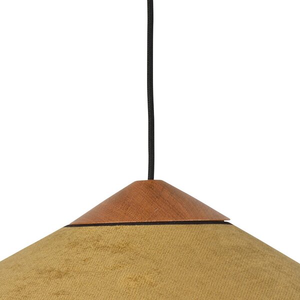 Lampa Wisząca Forestier, Cymbal S, ściemnialny, antyczny mosiądz, salon, tkanina | tekstylia, design