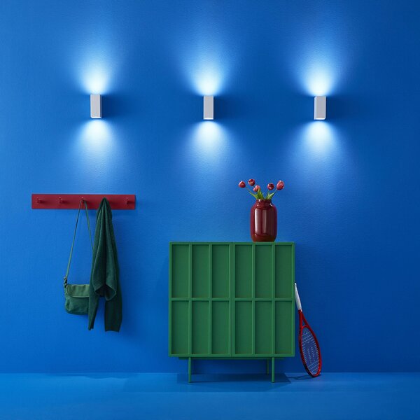 Lampa Ścienna WiZ, Up&Down, ściemnialny, biały, salon, tworzywo sztuczne, nowoczesny