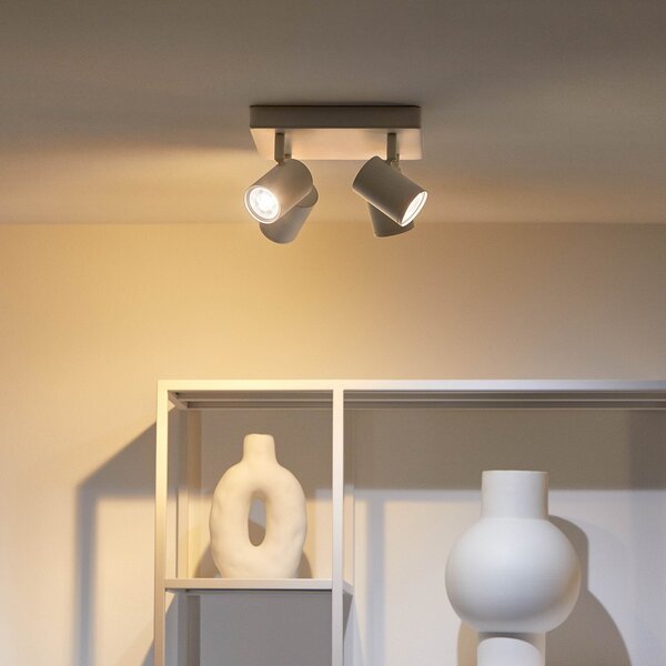 Lampa Sufitowa WiZ, Imageo, ściemnialny, biały, przedpokój, aluminium, nowoczesny