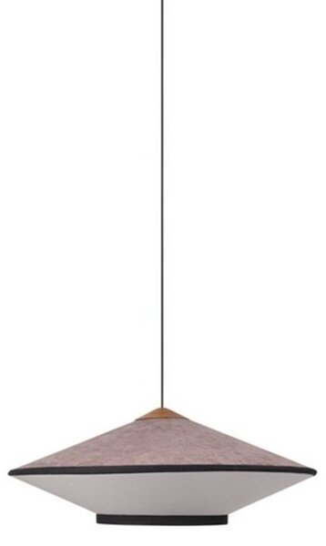 Lampa Wisząca Forestier, Cymbal, ściemnialny, pudrowy róż, salon, tkanina | tekstylia, vintage