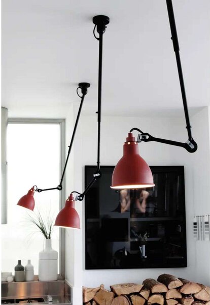 Lampa Sufitowa Lampe Gras, czerwony, salon, metal