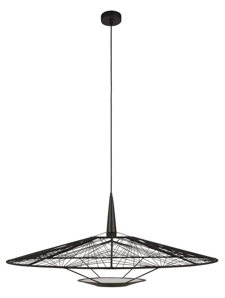 Lampa Wisząca Forestier, Carpa L, ściemnialny, czarny, salon, tkanina | tekstylia, design