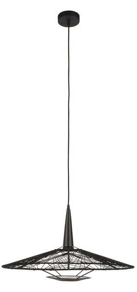 Lampa Wisząca Forestier, Carpa M, ściemnialny, czarny, salon, tkanina | tekstylia, design