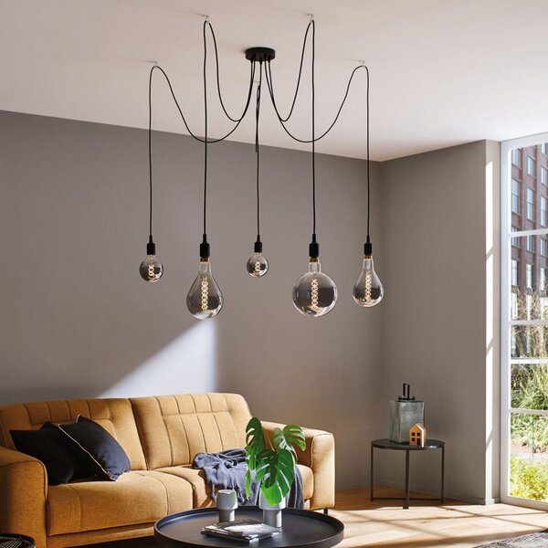 Lampa Wisząca Paulmann, Neordic Ketil, ściemnialny, czarny, salon, tworzywo sztuczne, skandynawski