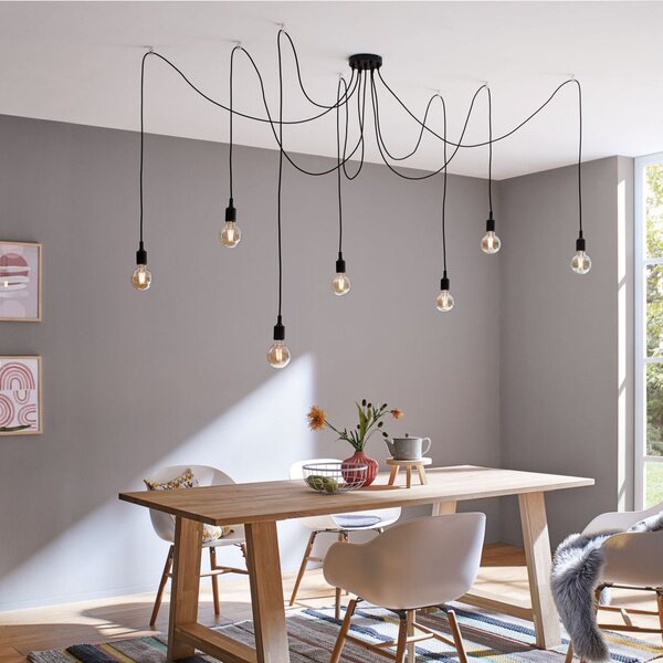 Lampa Wisząca Paulmann, Neordic Ketil, ściemnialny, czarny, salon, tworzywo sztuczne, skandynawski