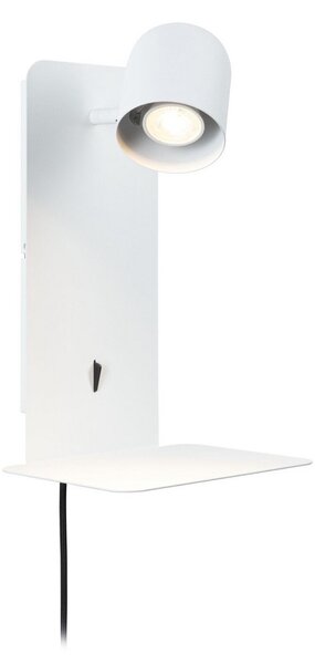 Lampa Ścienna Paulmann, Malena USB, biały, sypialnia, metal
