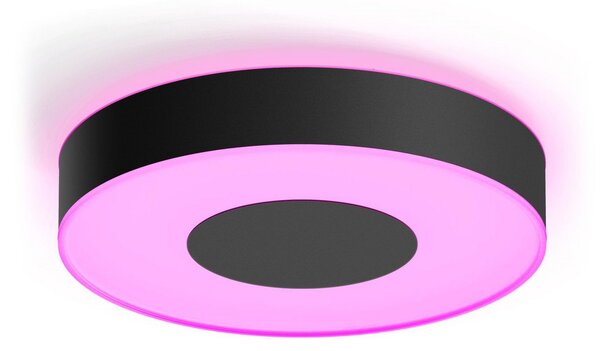 Lampa Sufitowa Philips Hue, Philips Hue, ściemnialny, czarny, salon, metal, nowoczesny