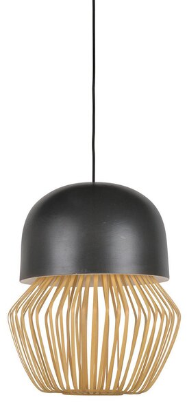 Lampa Wisząca Forestier, Anemos, ściemnialny, czarny, salon, bambus, design
