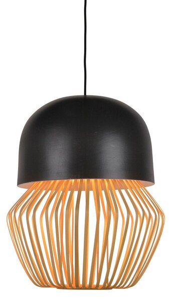 Lampa Wisząca Forestier, Anemos, ściemnialny, czarny, salon, bambus, design