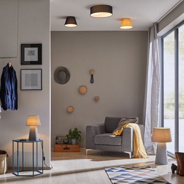Lampa Sufitowa Paulmann, Mari, ściemnialny, niebieski, salon, tkanina | tekstylia, nowoczesny