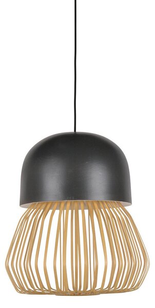 Lampa Wisząca Forestier, Anemos, ściemnialny, czarny, salon, bambus, design