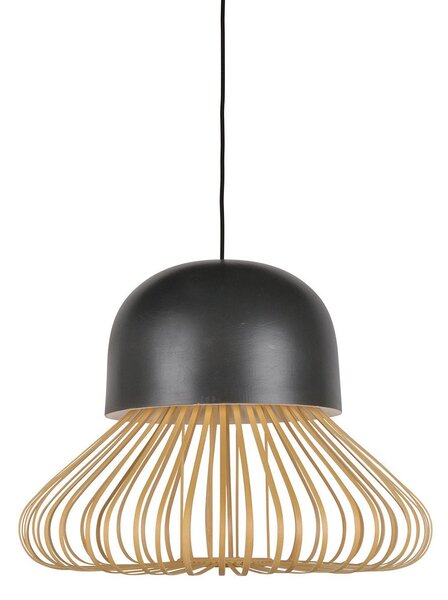 Lampa Wisząca Forestier, Anemos, ściemnialny, czarny, salon, bambus, design