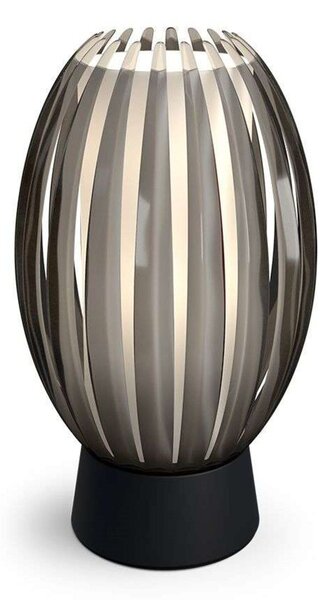Lampa Stołowa Herstal, czarny, salon, szkło