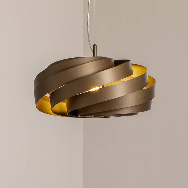 Lampa wisząca Vento Euluna, możliwość ściemniania, brązowy / rdzawy, salon / jadalnia, metal, nowoczesny