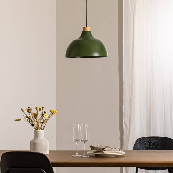 Lampa wisząca Kaitt Envostar, możliwość ściemniania, zielony, salon / jadalnia, metal, skandynawski
