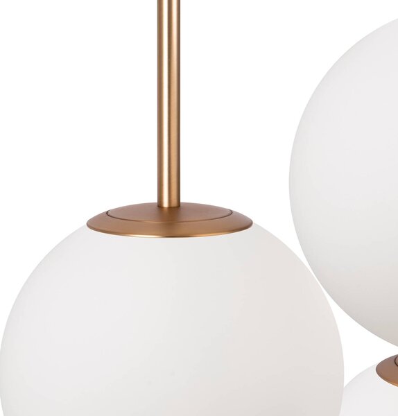 Maytoni Lampa wisząca szklana Basic form, możliwość ściemniania, mosiężny / złoty, kuchnia, metal, nowoczesny