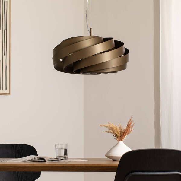 Lampa wisząca Vento Euluna, możliwość ściemniania, brązowy / rdzawy, salon / jadalnia, metal, nowoczesny