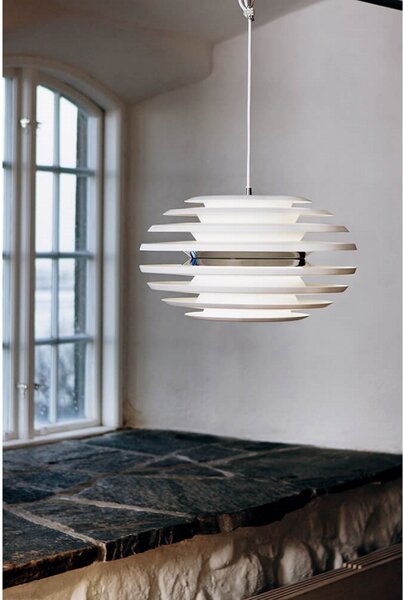 Ellipse Lampa Wisząca Ø500 Matowa Biała/Mosiądz