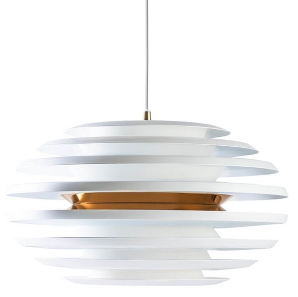 Ellipse Lampa Wisząca Ø500 Matowa Biała/Mosiądz