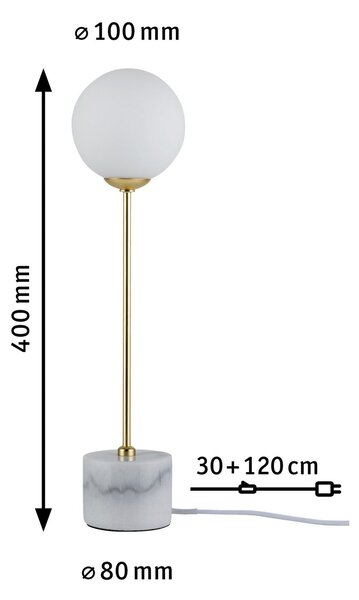 Lampa Stołowa Paulmann, Moa, biały, salon, kamień, nowoczesny