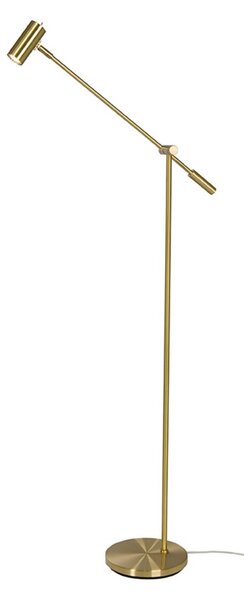 Lampa Podłogowa Belid, ściemnialny, złoty | mosiężny, salon, metal