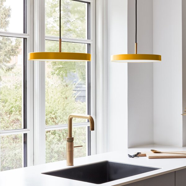 Lampa Wisząca UMAGE, Asteria Mini, ściemnialny, żółty, salon, metal, design