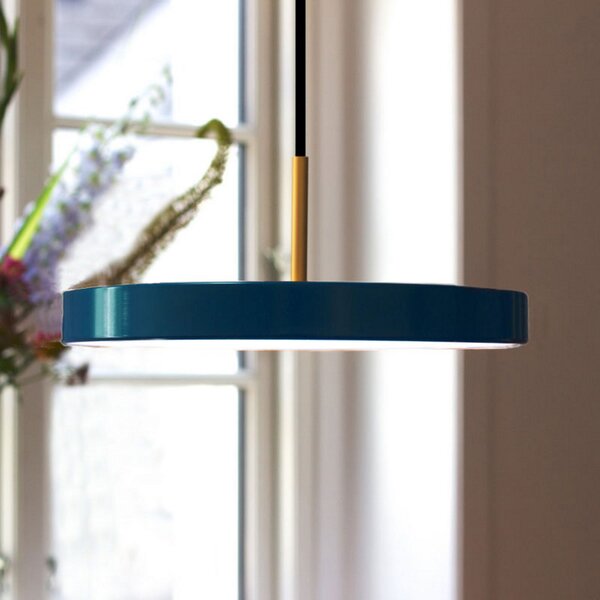 Lampa Wisząca UMAGE, Asteria mini, ściemnialny, niebieski, salon, metal, design