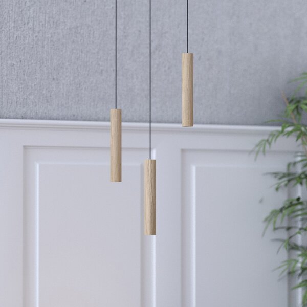 Lampa Wisząca UMAGE, Chimes Tall, drewniany, salon, drewno, skandynawski