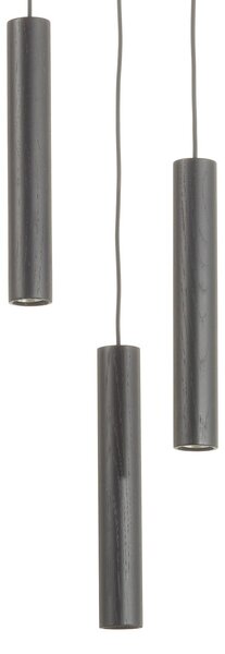 Lampa Wisząca UMAGE, Chimes Cluster 3, czarny, salon, drewno, design