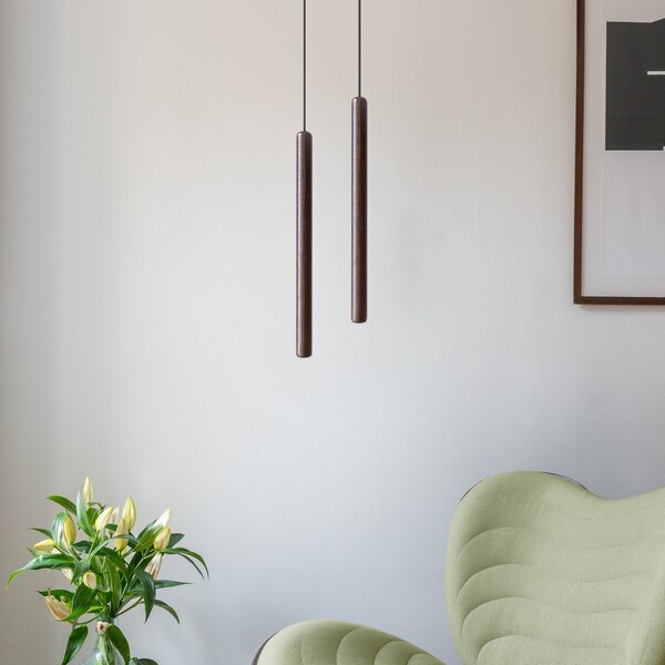 Lampa Wisząca UMAGE, Chimes Tall, drewniany, salon, drewno, skandynawski