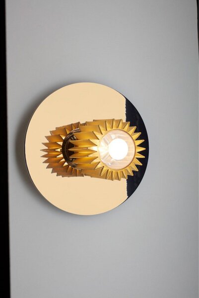 Lampa Ścienna DCW, złoty | mosiężny, salon, metal