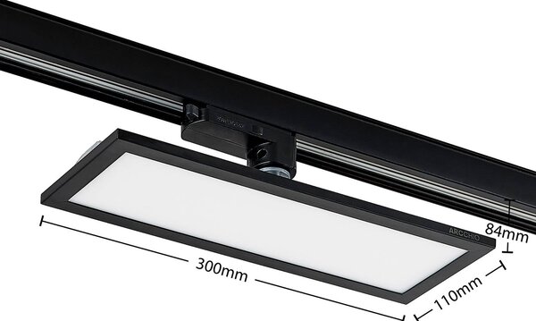Panel LED Arcchio Hairis, 30 cm, czarny, 3000 K Hairis, czarny, biuro, tworzywo sztuczne, nowoczesny