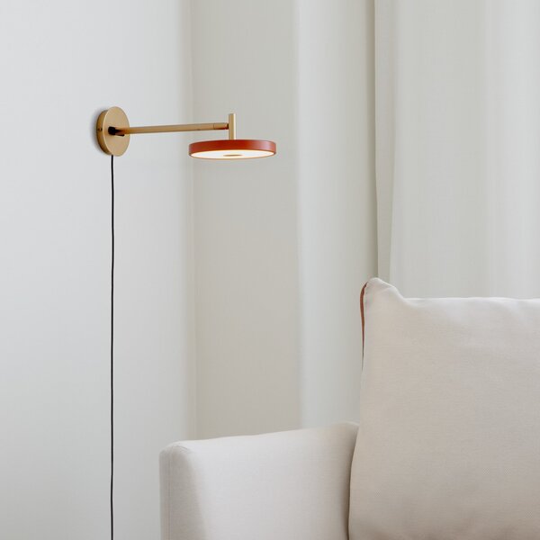 Lampa Ścienna UMAGE, Asteria Long, ściemnialny, złoty | mosiężny, salon, metal, design