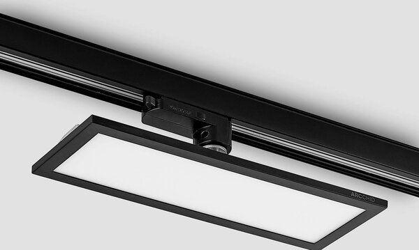 Panel LED Arcchio Hairis, 30 cm, czarny, 3000 K Hairis, czarny, biuro, tworzywo sztuczne, nowoczesny