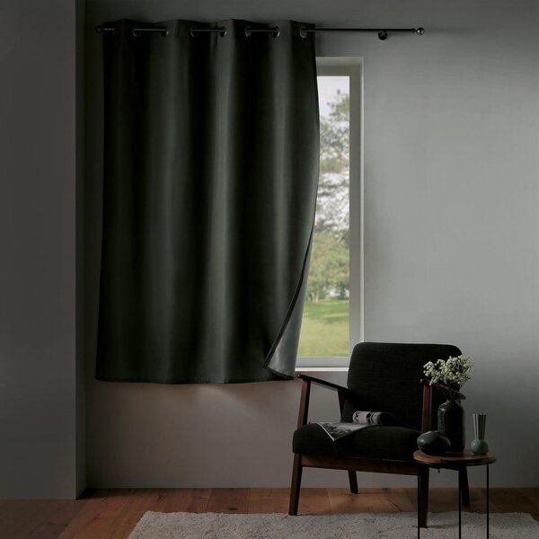 Szara zasłona termiczna z mikrowłókna 135x180 cm Micropolar – douceur d'intérieur