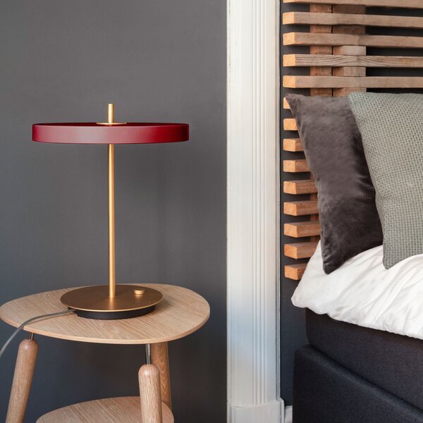 Lampa Stołowa UMAGE, Asteria Table, ściemnialny, czerwony, salon, aluminium, design