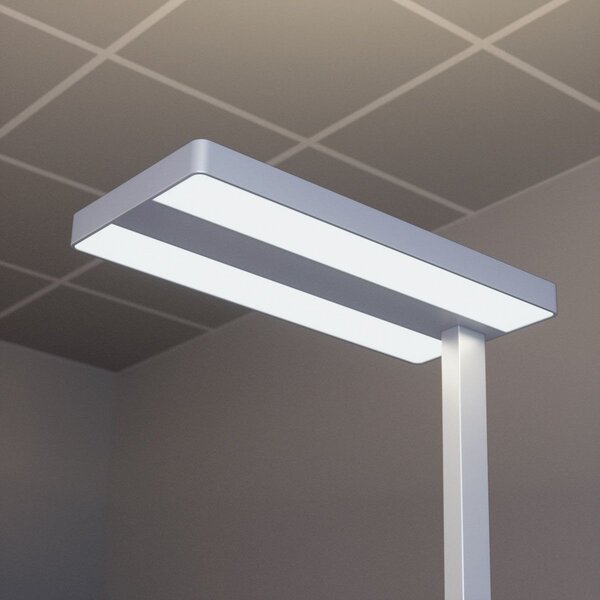 Lampa Podłogowa Arcchio, Logan Neo, ściemnialny, metaliczny, gabinet | pracownia, aluminium, nowoczesny