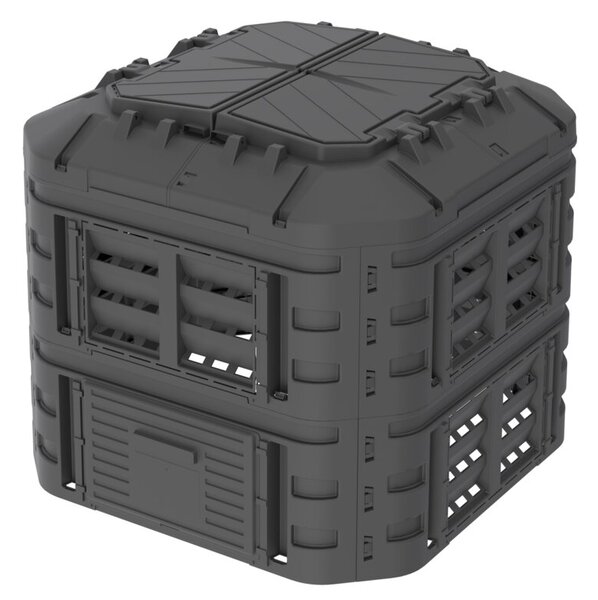 Kompostownik PATROL Modularny KOMPOST600CZAPL225 600L Czarny