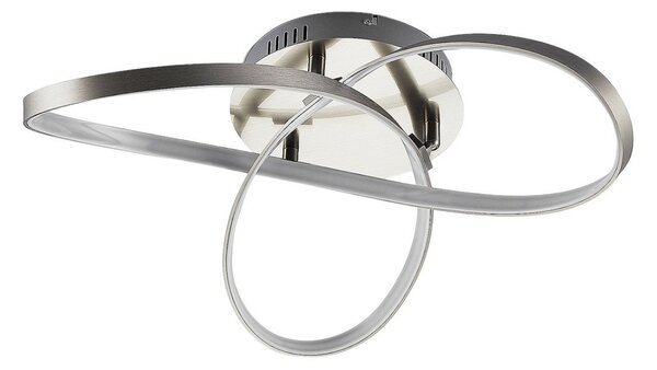 Lampa Sufitowa Lindby, Saliha, ściemnialny, metaliczny, salon, aluminium, nowoczesny