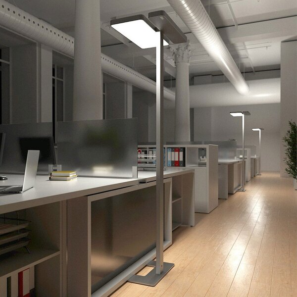 Lampa Podłogowa Arcchio, Aila, ściemnialny, metaliczny, gabinet | pracownia, aluminium, nowoczesny