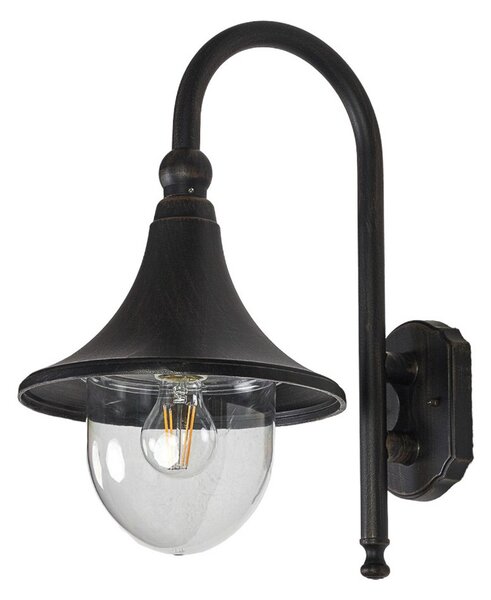 Zewnętrzna Lampa Lindby, Daphne, ściemnialny, czarny, balkon, aluminium, antyczny