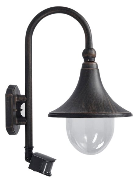 Zewnętrzna Lampa Lindby, Daphne, ściemnialny, czarny, balkon, aluminium, antyczny